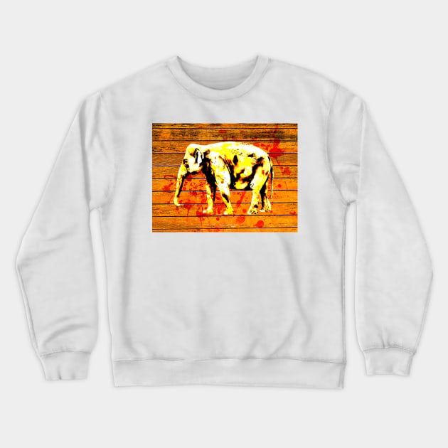 Elephant in Gold Crewneck Sweatshirt by danieljanda